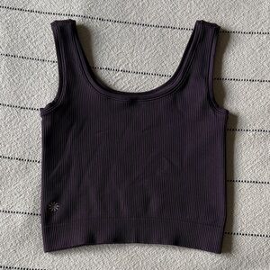 Athleta Girl Dark Purple Cropped Tank Top